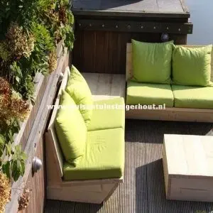 Steigerhouten Loungeset TORRITA