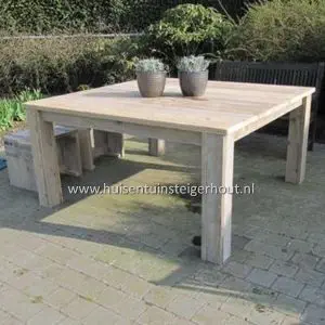 Steigerhouten Tuintafel Vierkant