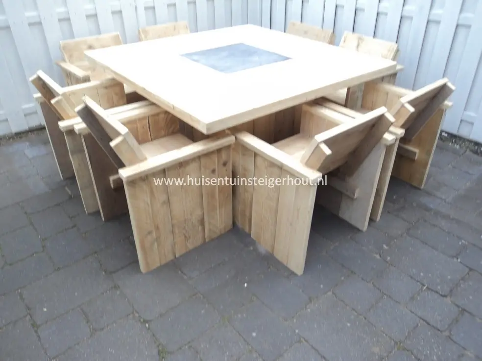 Steigerhouten Tuinset MAXI