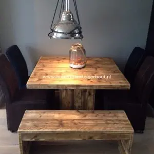 Steigerhouten Tafel Vierkant