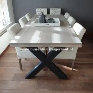 Steigerhouten Tafel X-Poot