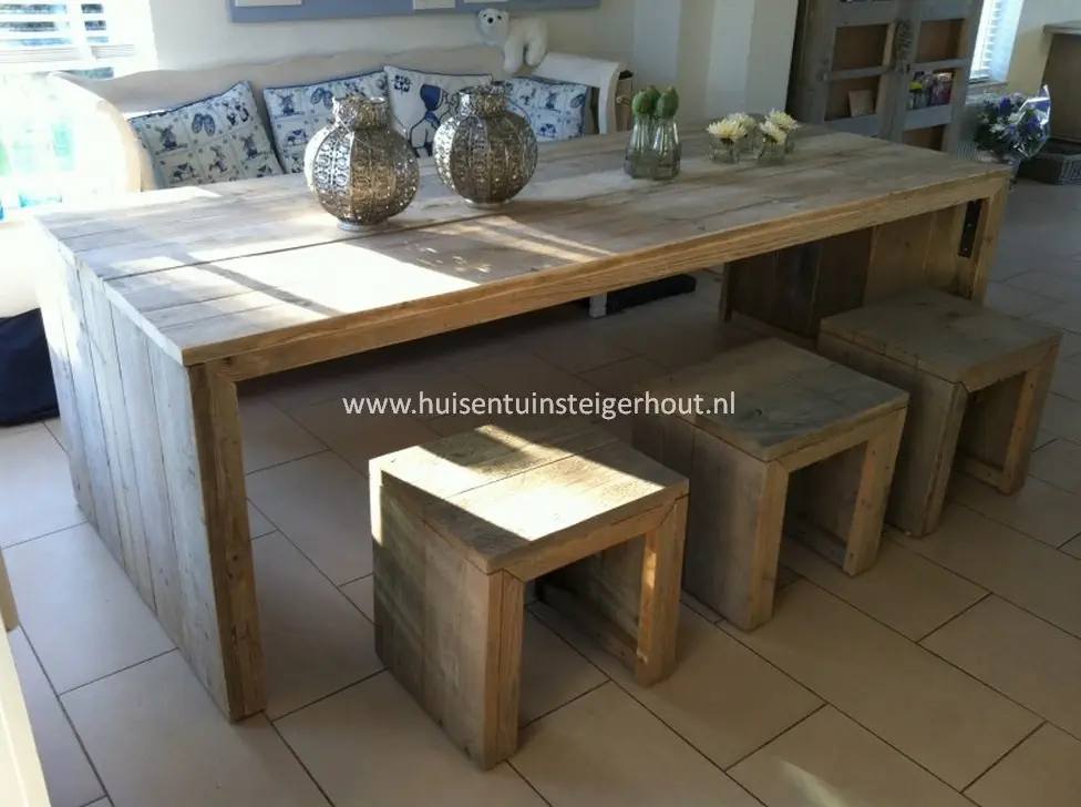 Steigerhouten Tafel U-Model