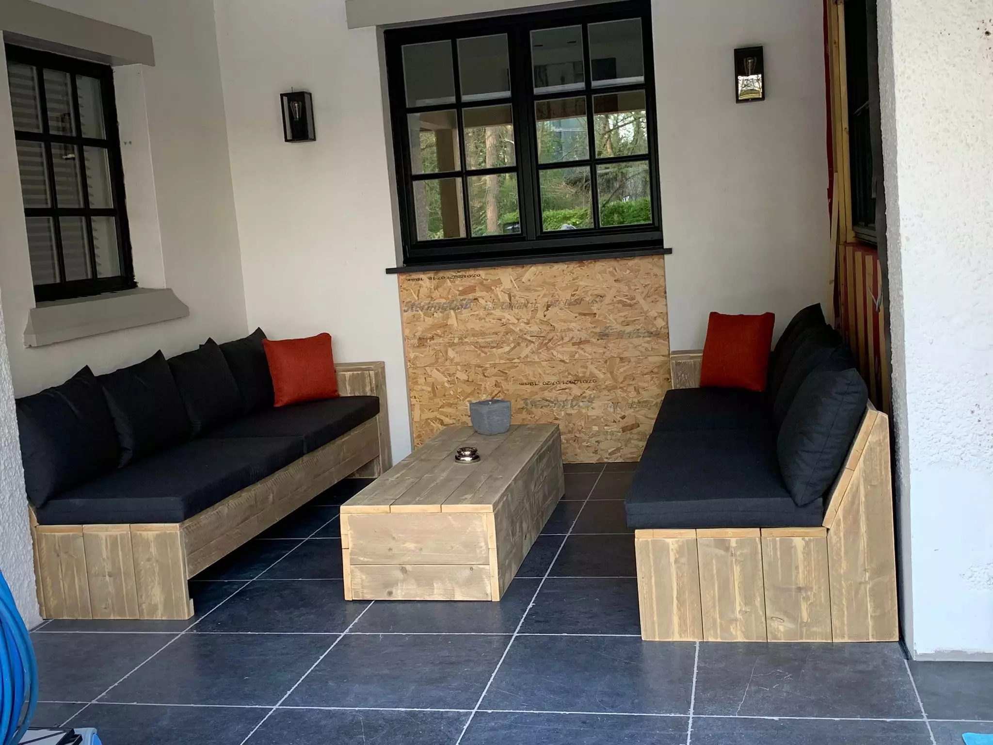 Steigerhouten Loungeset OPEN